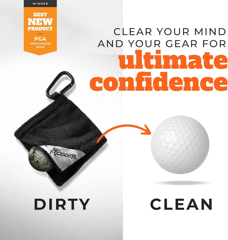 Frogger Golf Amphibian Ball Towel with D Clip - Portable Cleaner for Quick Access and Rapid Dirt Scrubbing - Image 4